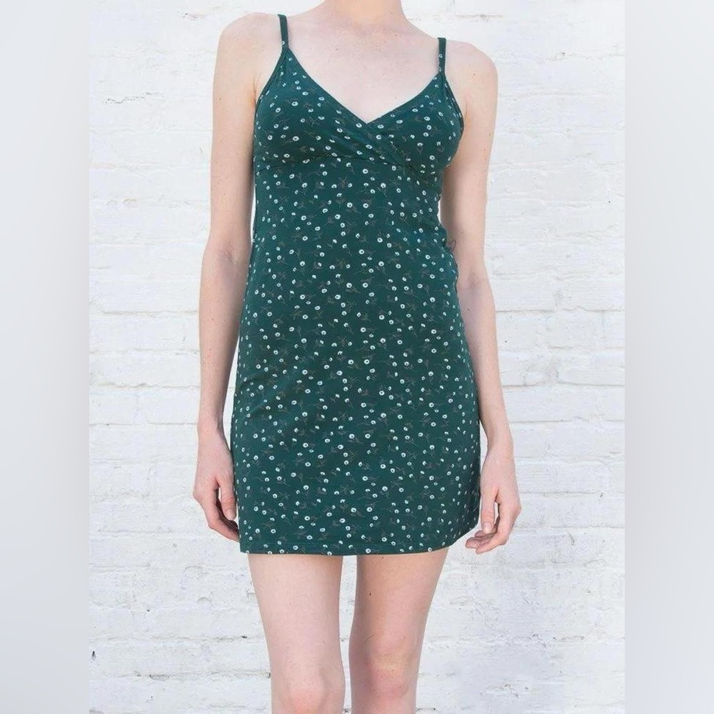 Brandy melville green floral dress